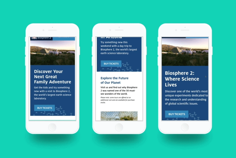 Biosphere 2 Landing Pages